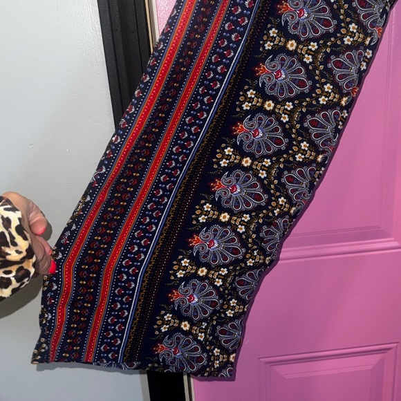 Gypsies & Moondust Multicolor Boho Wide Leg Pants - Picture 2 of 5
